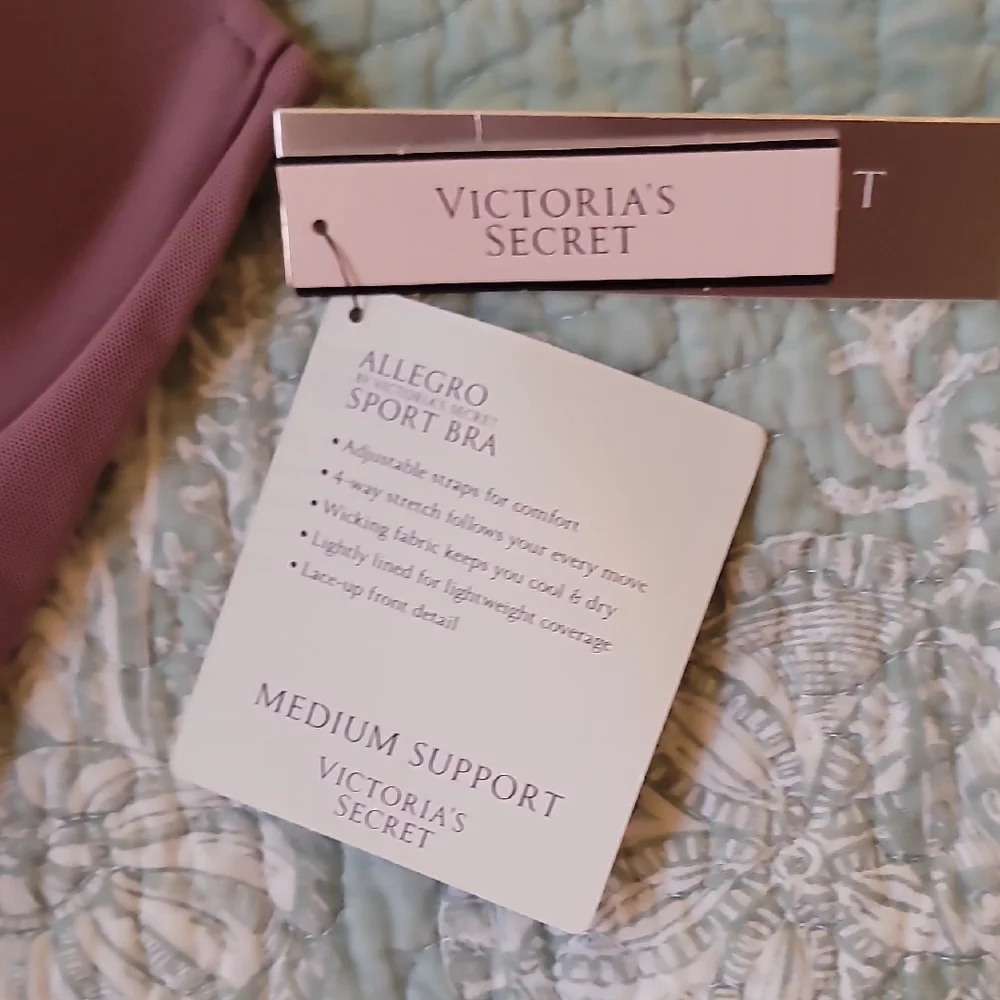 Victoria's Secret Allegro Medium Support Sport Dusty Purple Bra
